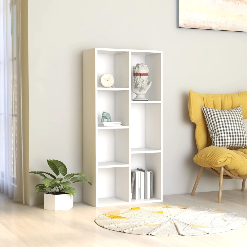 bookshelf 50×25×106 cm, engineered wood,   bookshelf Sonoma oak White