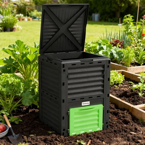 Garden Compost Bin 80 Gallon Outdoor Large Capacity Composter
