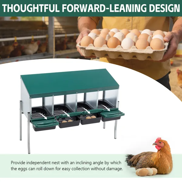 4 Holes Nesting Boxes - Chicken Cages Chicken Cabin for Laying Eggs
