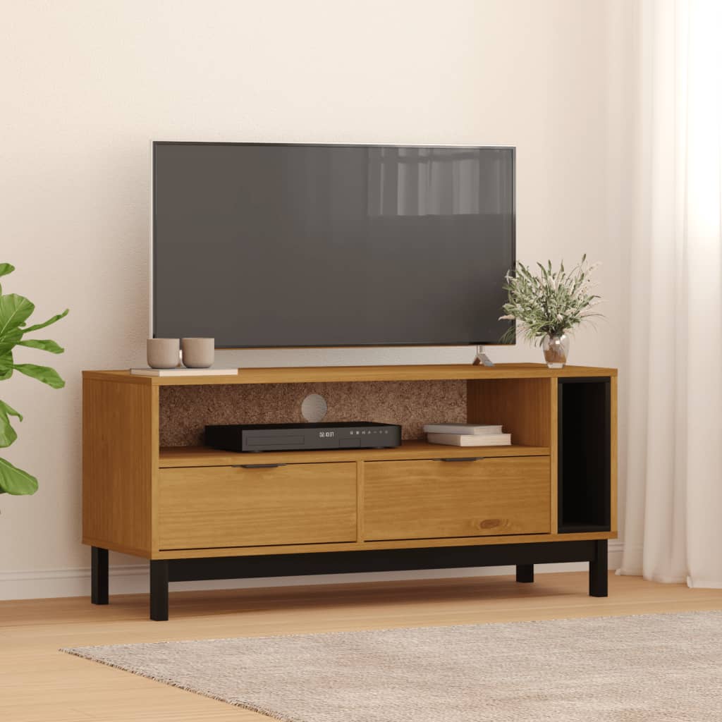 TV cabinet FLAM 110x40x50 cm solid pine wood Default