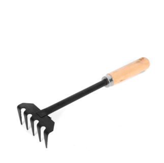 Garden Garden Tools Wooden Handle Rake Five Tooth Rake Short shovel