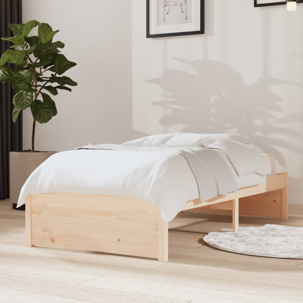 solid wood bed without mattress   solid wood bed without mattress 75 x 190 cm White