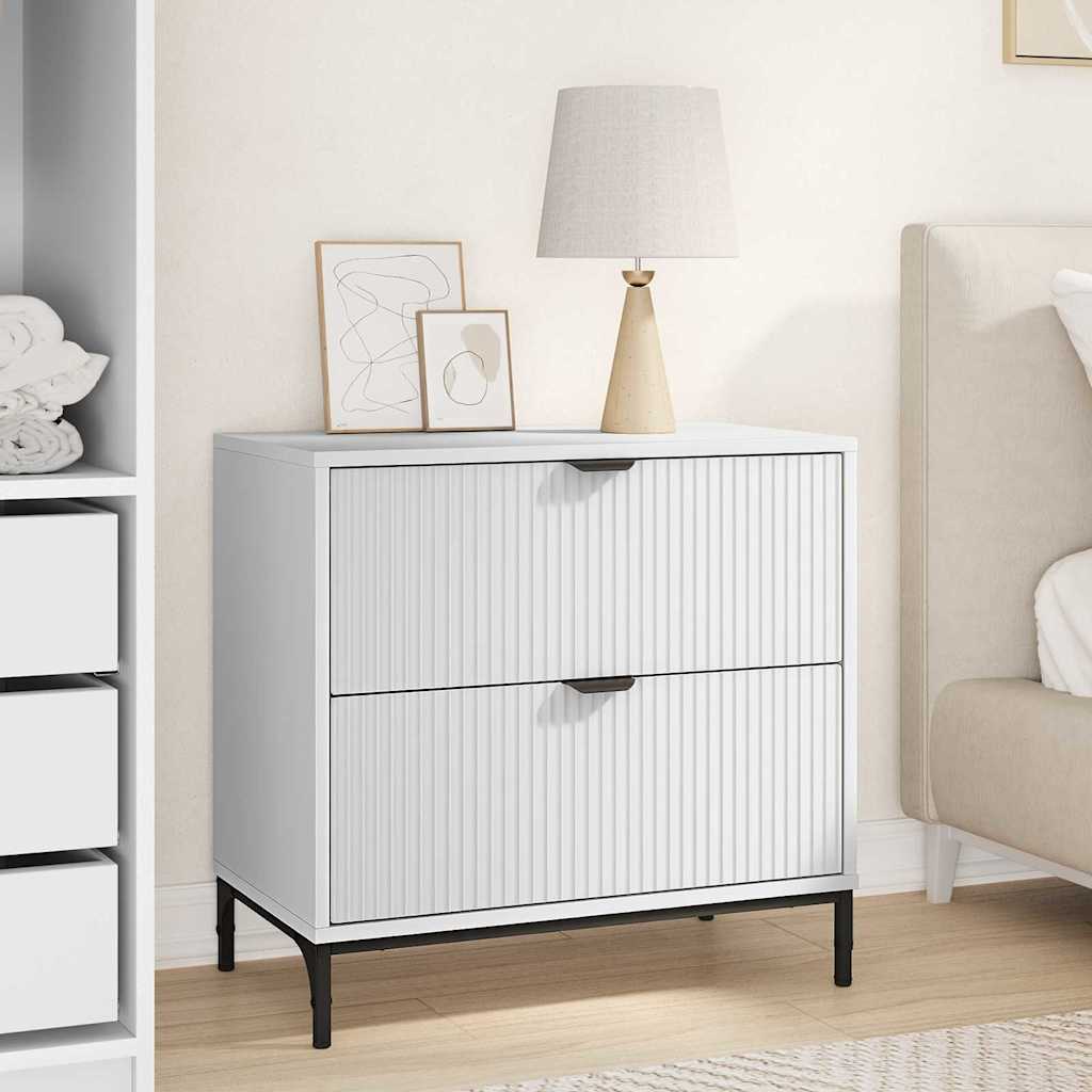 bedside table with drawers 63.5 x wood composite Sonoma oak