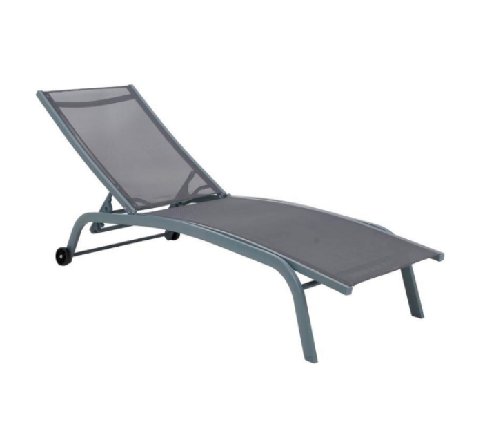 Sun-lounger DKD Home Decor PVC Aluminium (187,5 x 64 x 97 cm)