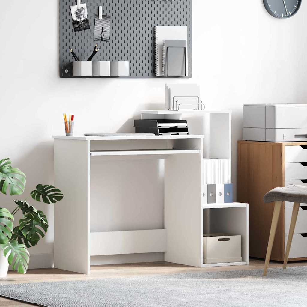 table with shelf 106 x 40 x White