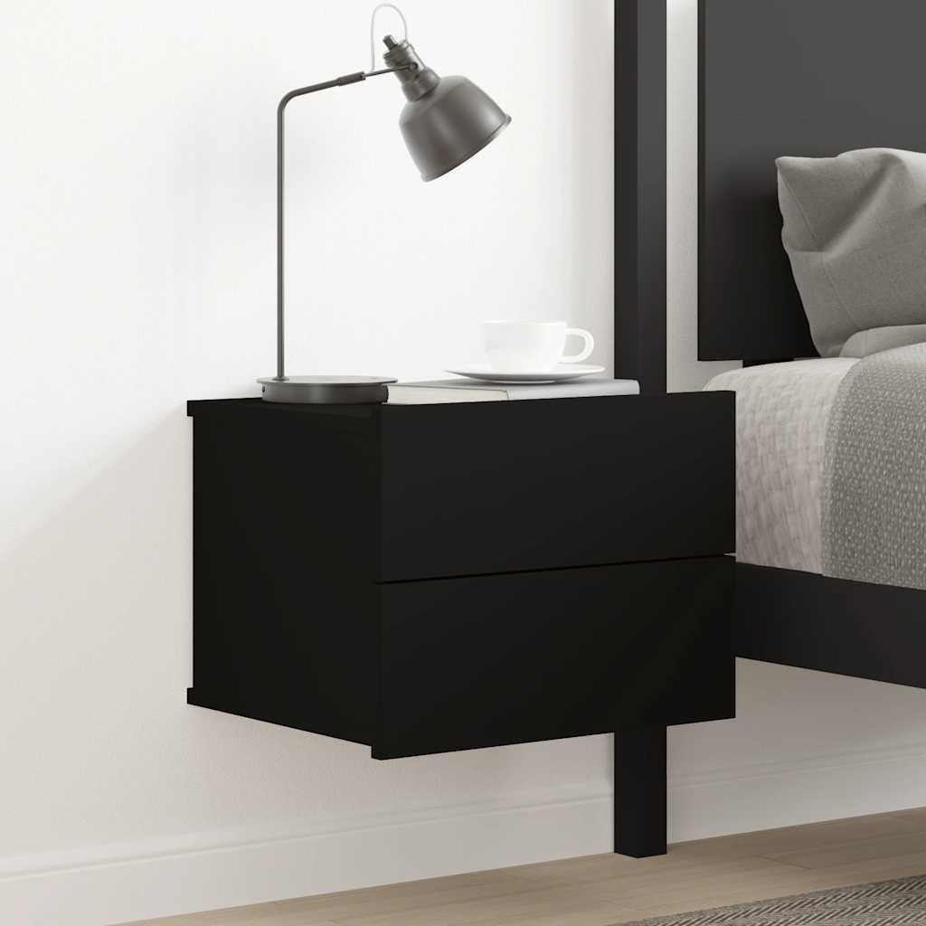 bedside table 40x wood composite   bedside table Sonoma oak 40x BlACK 1