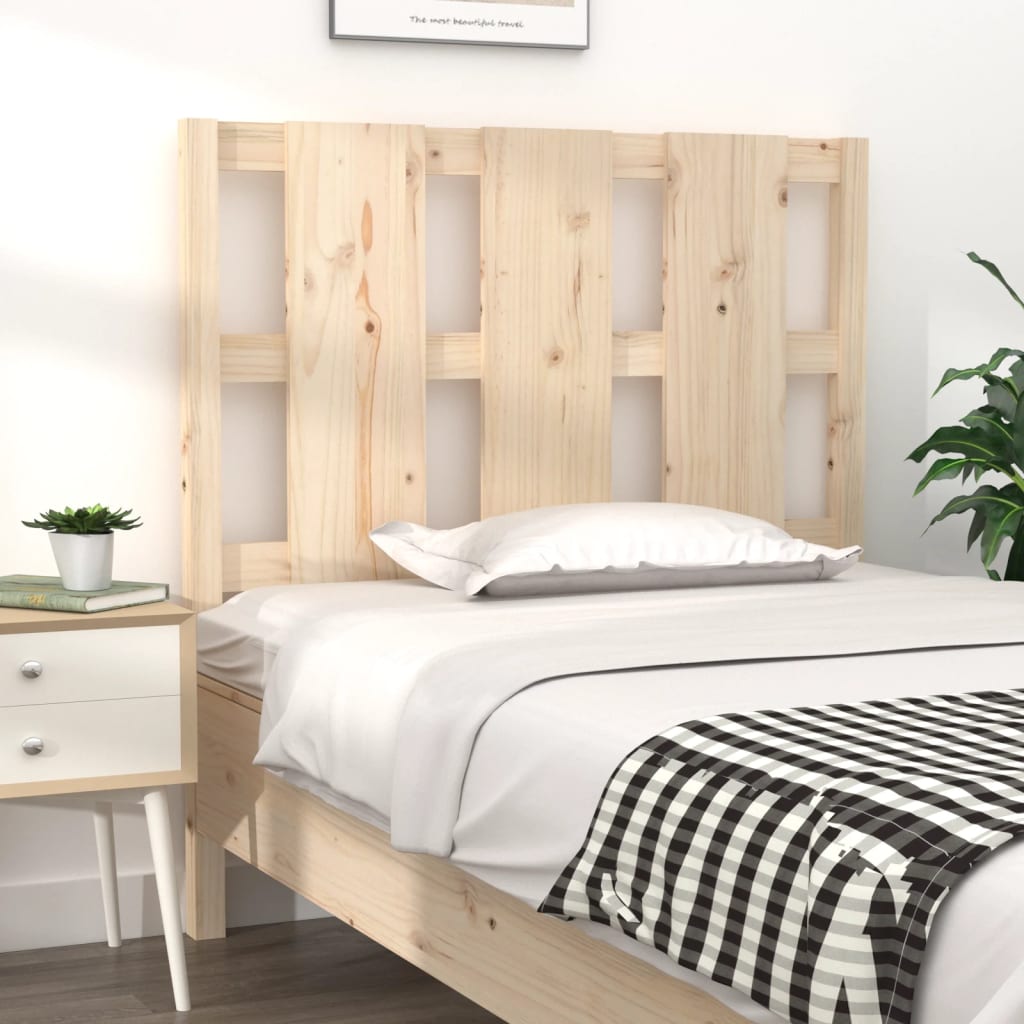 Headboard 95.5x Solid Pine Wood   Headboard 95.5x 95.5 x 100 cm BlACK