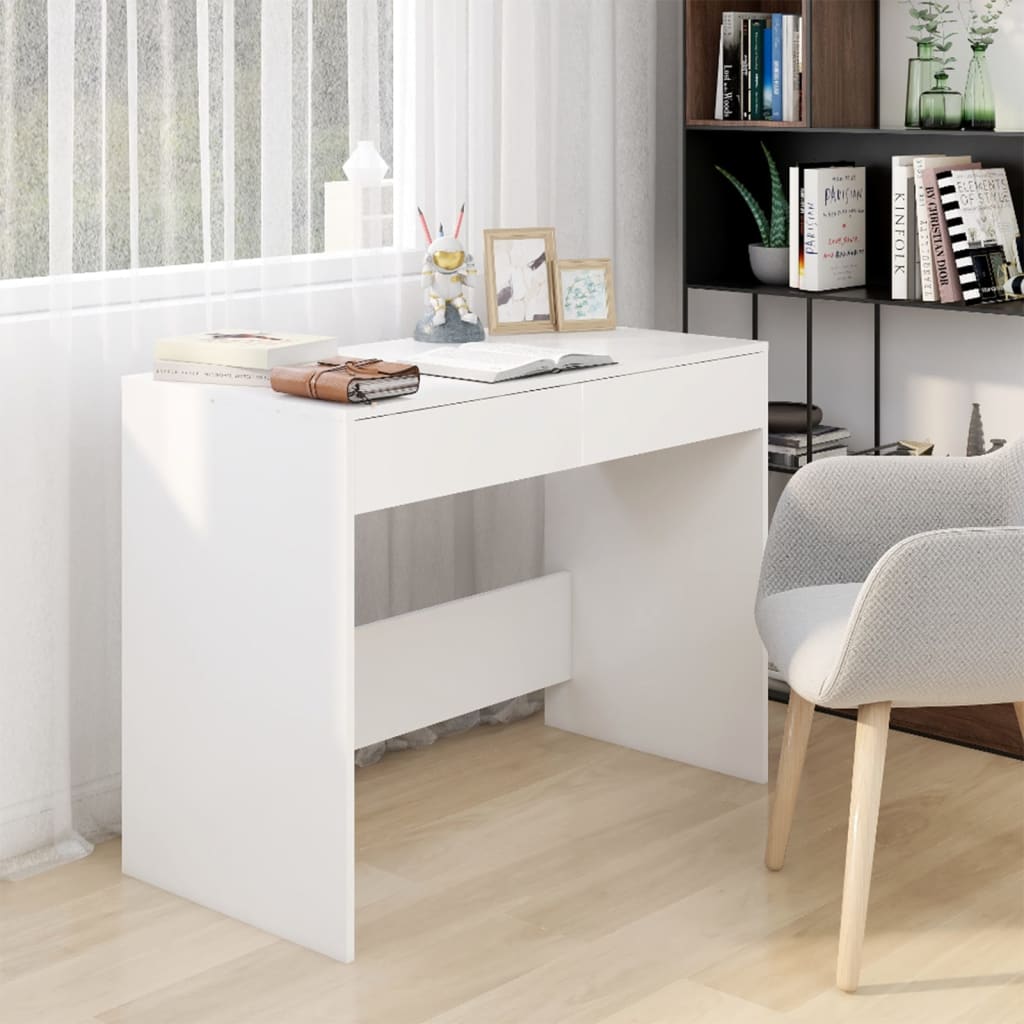 desk 101x50x76.5 cm, engineered wood,   desk Sonoma oak White