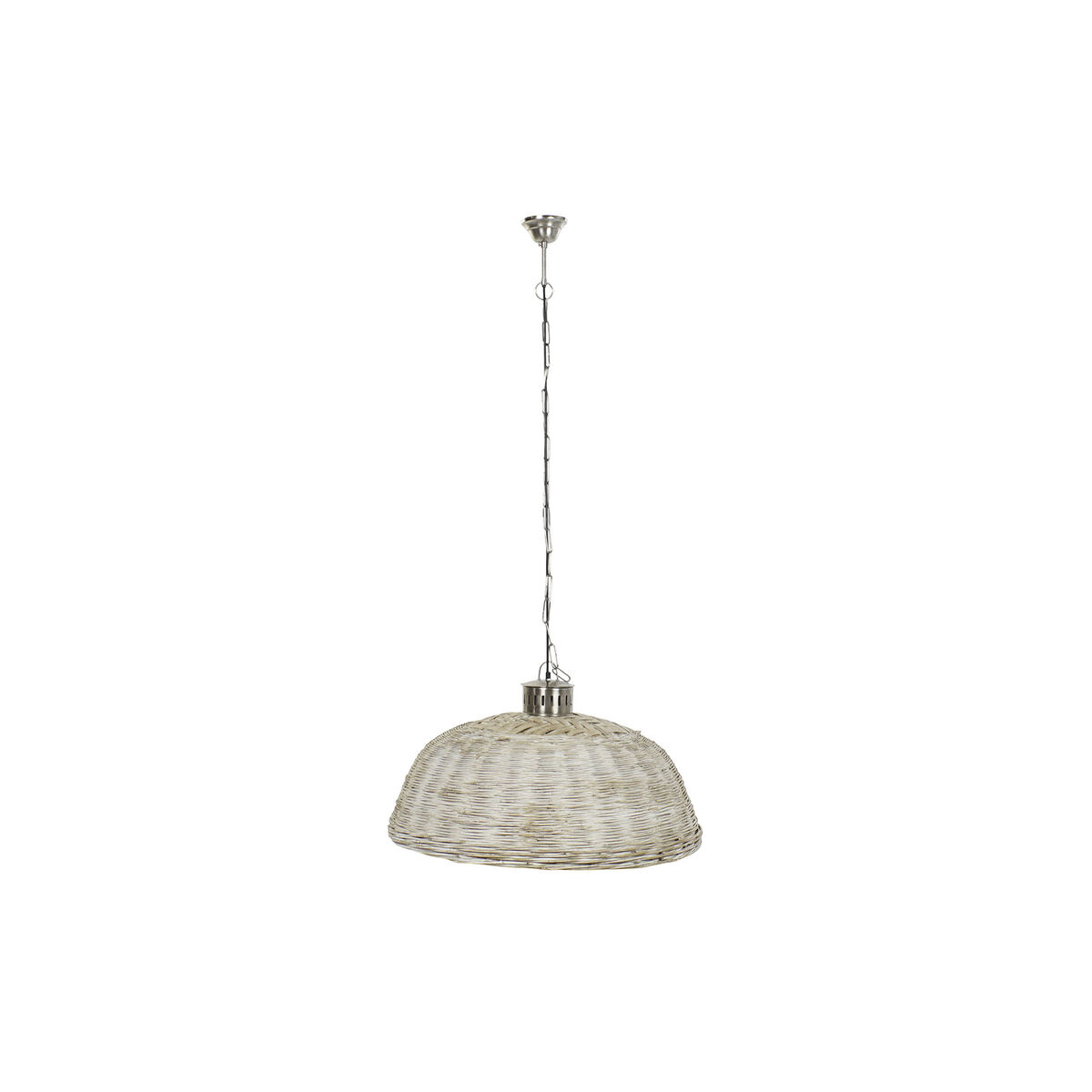 Ceiling Light DKD Home Decor Silver Natural Metal 50 W 80 x 80 x 47 cm