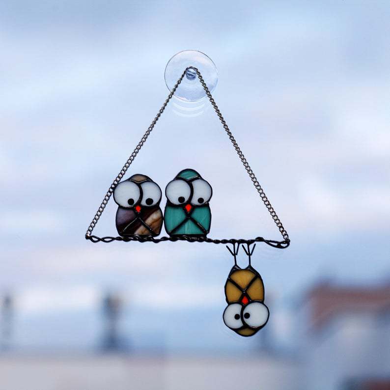 Owl Color Pendant Garden Decoration A