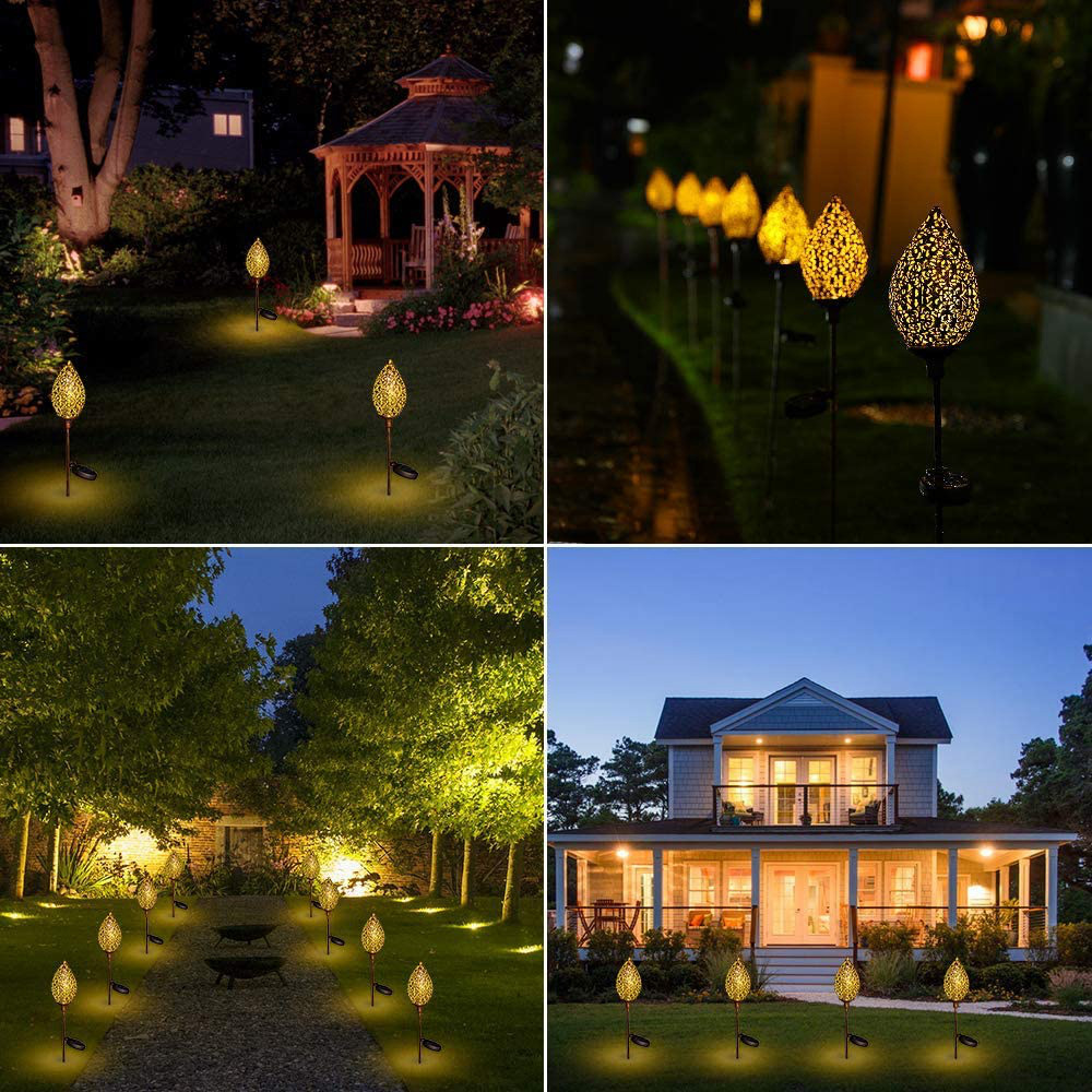 Water Drop Wrought Iron Garden Lawn Lamp Chandelier