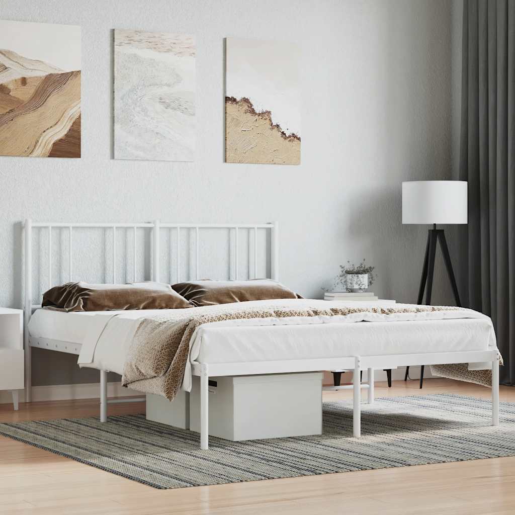 bed frame with headboard   bed frame with headboard 120 x 200 cm White with headboard & footboard