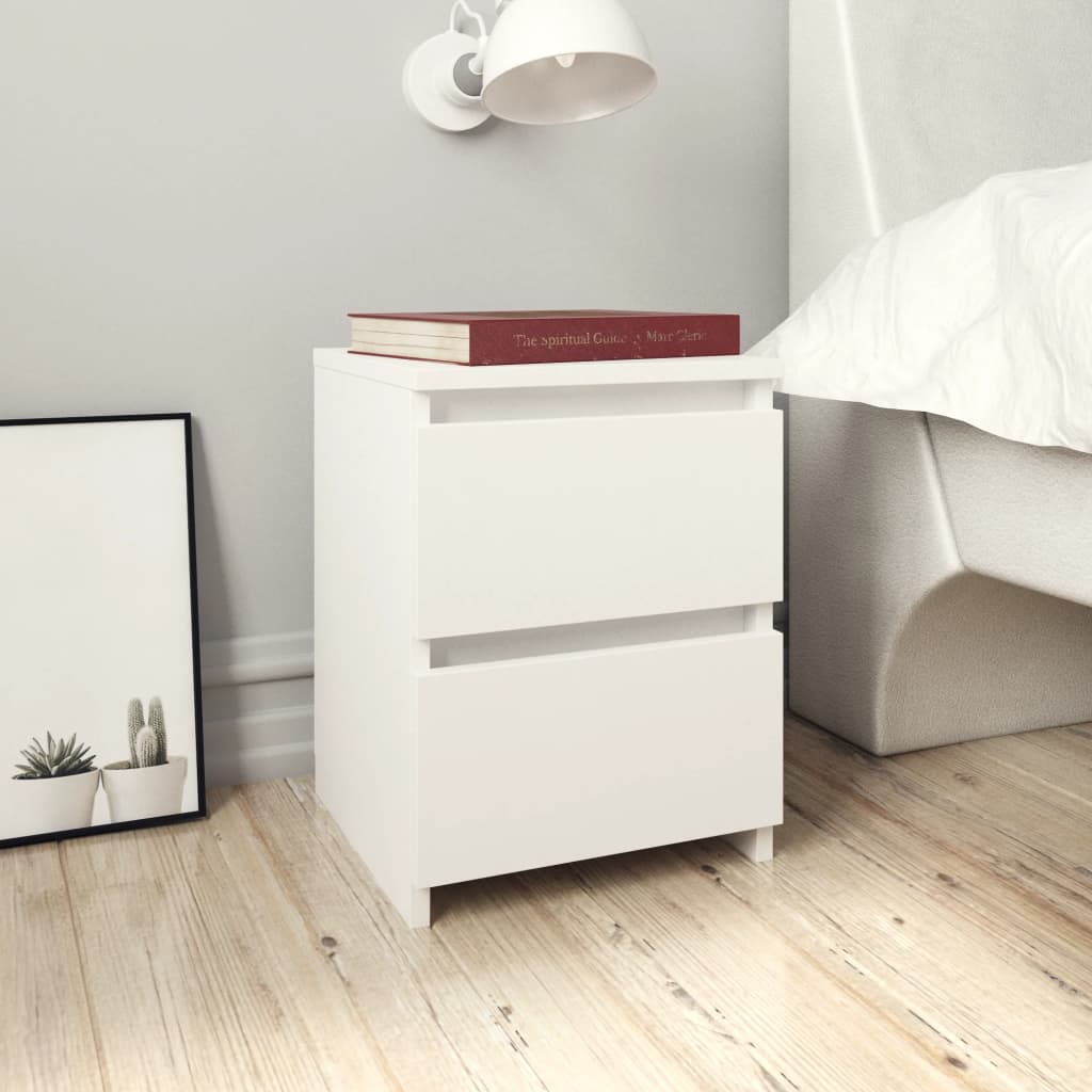 bedside table 30x wood material   bedside tables 2 pcs. White 1