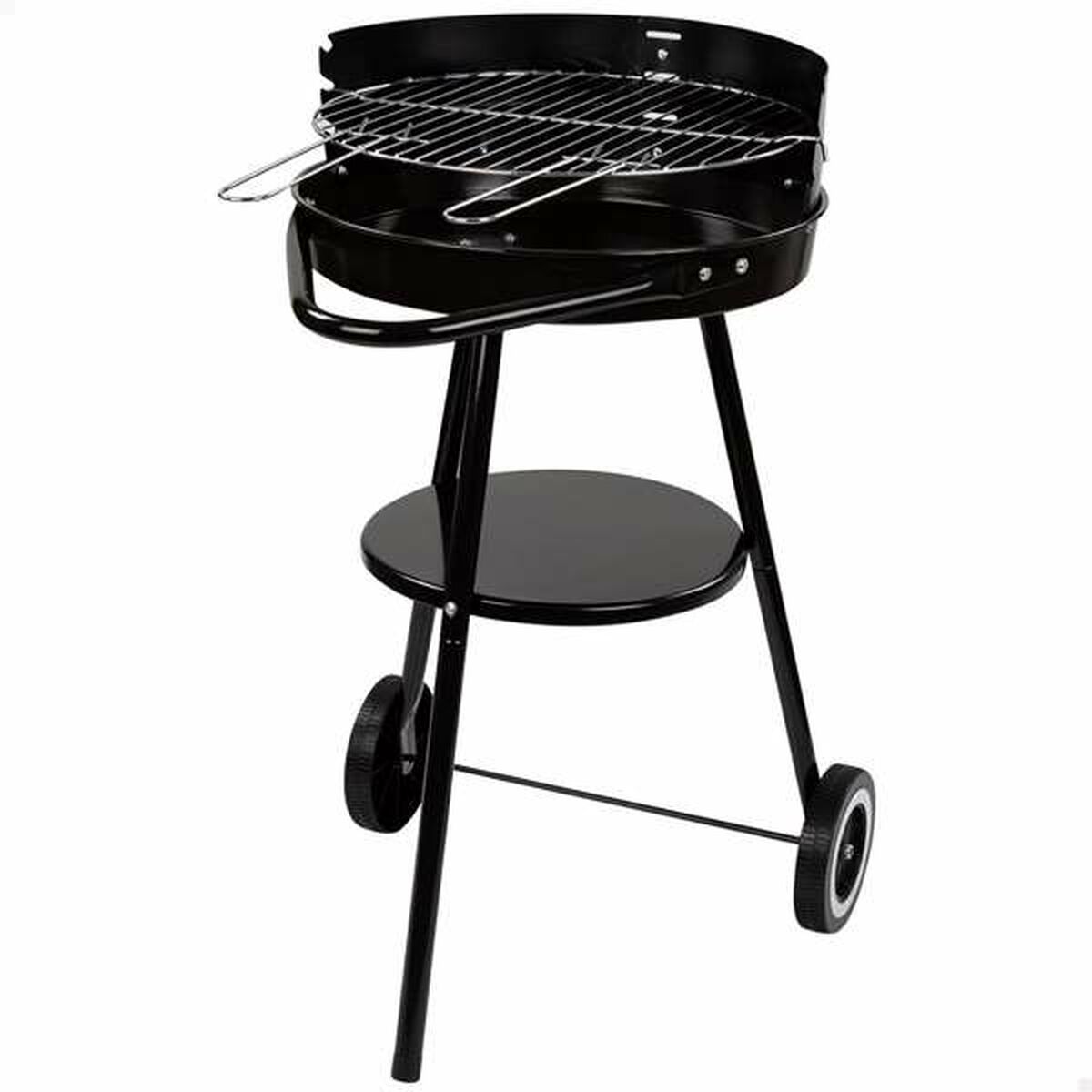 Coal Barbecue with Wheels Aktive Textilene 42 x 76,5 cm Black
