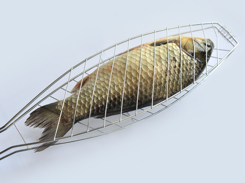 Barbecue Clip Outdoor Grilled Fish Clip Barbecue Tool 40x12 total length 53cm