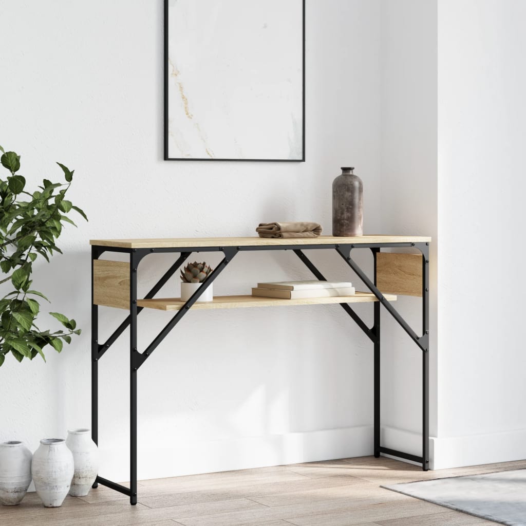 Console Table with Shelf Sonoma Oak 105x Wood-based material Sonoma oak 75 cm