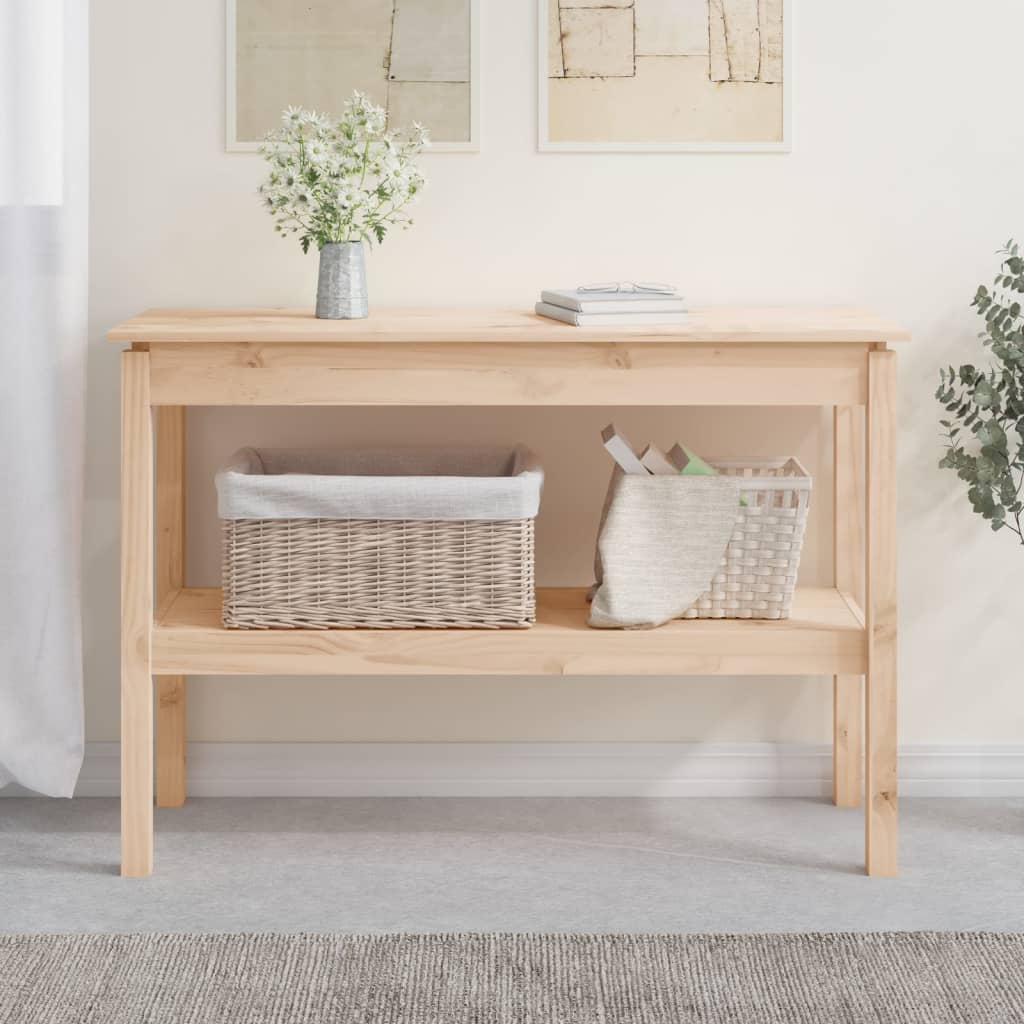 Console Table 110x Solid Pine Wood Nature 80 cm