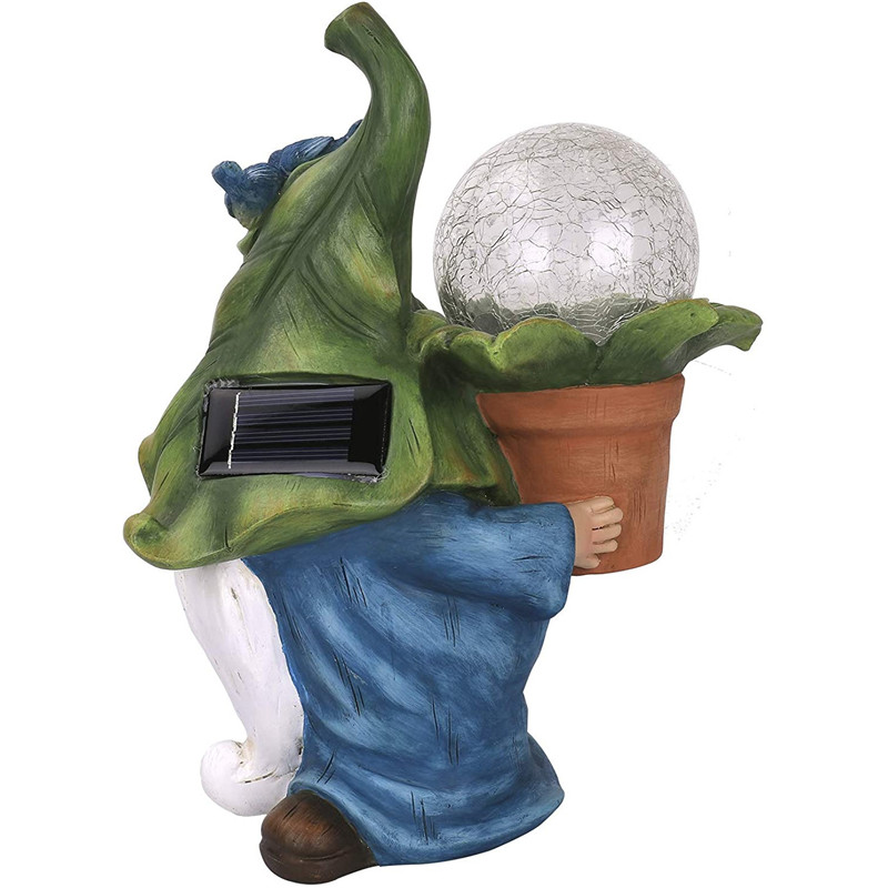 Faceless Old Man Resin Handicraft Decoration Glass Ball Lamp C