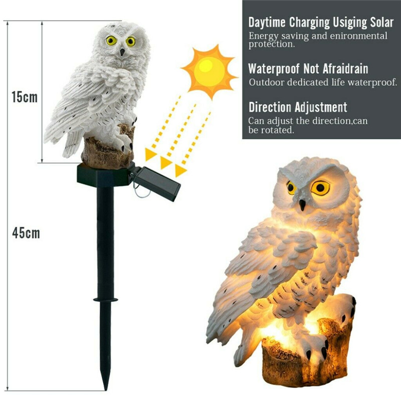 Creative Decoration Waterproof Outdoor Garden Sculpture Lamp Brown