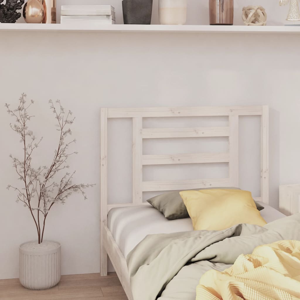 Headboard 96x Solid Pine Wood   Headboard 96x 96 x 100 cm White